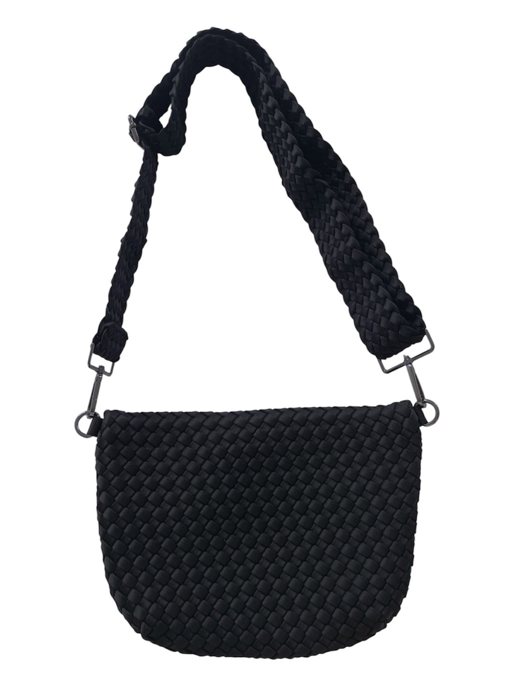 Sol And Selene Women's Ethereal Woven Crossbody Bag in Black - Picture 7 of 8